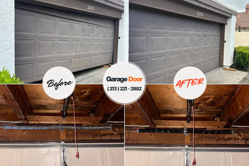 Before and after: garage door repair Edmund, SC